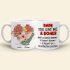 Babe You Give Me A Boner, Naughty Make Love Old Couple White Mug Happy Valentine's Day Babe You Give Me A Boner, Naughty Make Love Old Couple White Mug Happy Valentine's Day