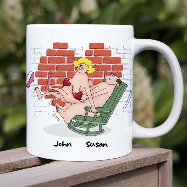 Babe You Give Me A Boner, Naughty Make Love Old Couple White Mug Happy Valentine's Day Babe You Give Me A Boner, Naughty Make Love Old Couple White Mug Happy Valentine's Day