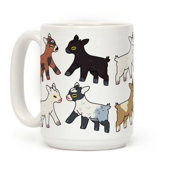 Baby Goats On Baby Goats Pattern Coffee Mug Baby Goats On Baby Goats Pattern Coffee Mug