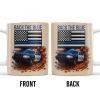 Back The Blue, Police Car and American Flag - Personalized Custom Coffee Mug - OFC019_MG