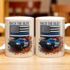 Back The Blue, Police Car and American Flag - Personalized Custom Coffee Mug - OFC019_MG