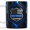 Back The Blue, Shield and Stars - Personalized Custom Coffee Mug - OFC018_MG Back The Blue, Shield and Stars - Personalized Custom Coffee Mug - OFC018_MG