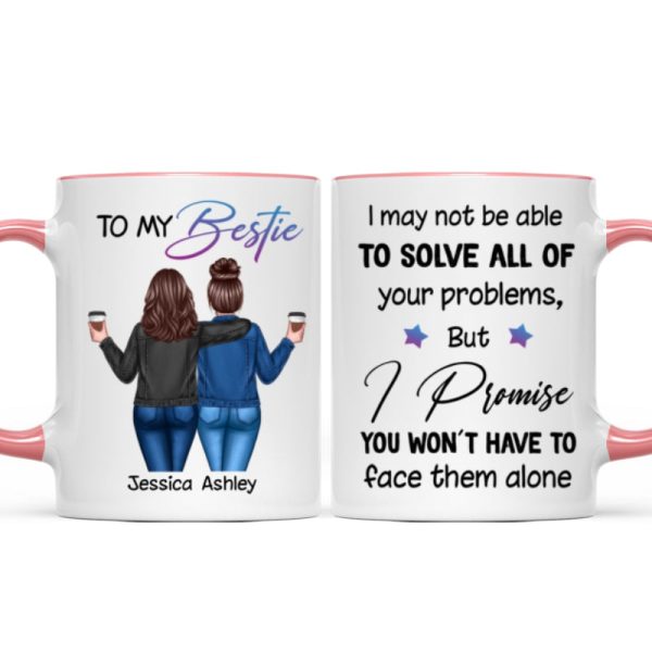 Back View Besties To My Bestie Personalized Mug, Christmas Gift For Best Friends, BFF Back View Besties To My Bestie Personalized Mug, Christmas Gift For Best Friends, BFF