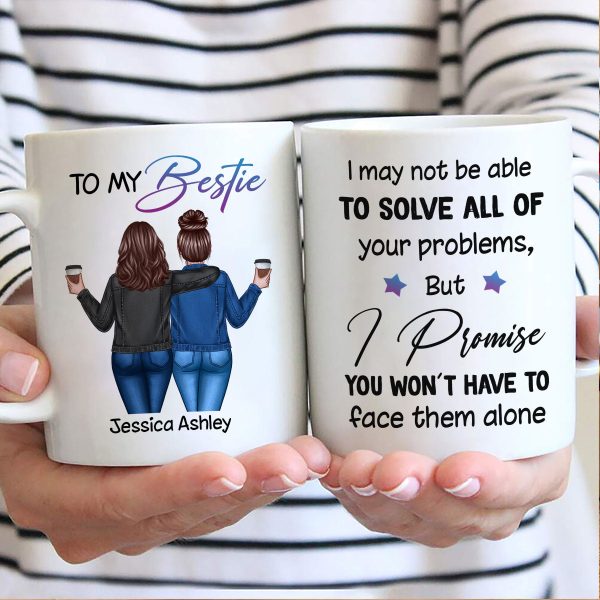 Back View Besties To My Bestie Personalized Mug, Christmas Gift For Best Friends, BFF Back View Besties To My Bestie Personalized Mug, Christmas Gift For Best Friends, BFF