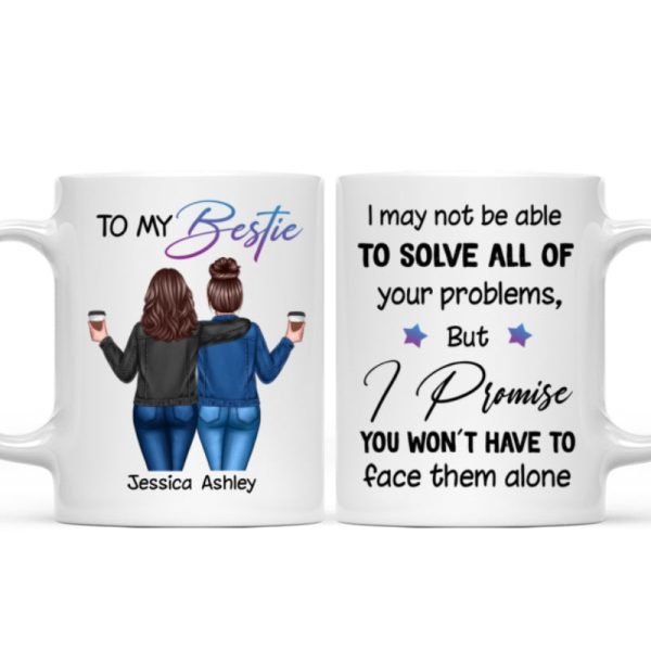 Back View Besties To My Bestie Personalized Mug, Christmas Gift For Best Friends, BFF Back View Besties To My Bestie Personalized Mug, Christmas Gift For Best Friends, BFF