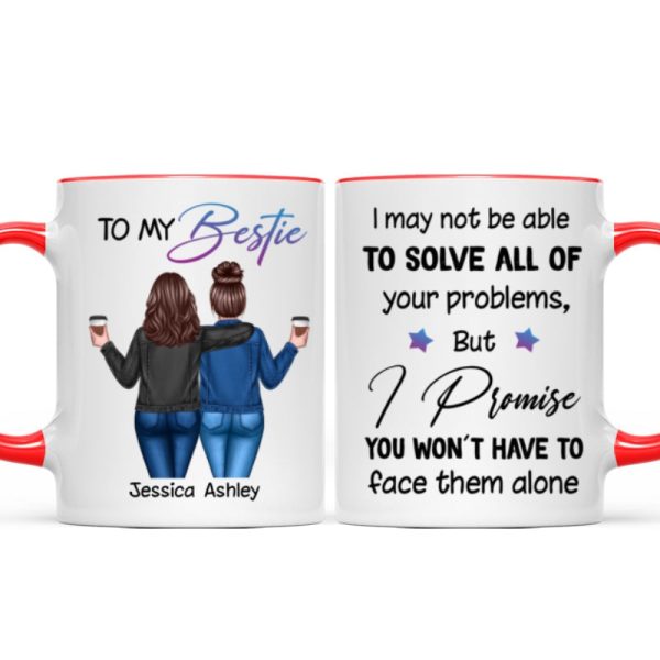 Back View Besties To My Bestie Personalized Mug, Christmas Gift For Best Friends, BFF Back View Besties To My Bestie Personalized Mug, Christmas Gift For Best Friends, BFF