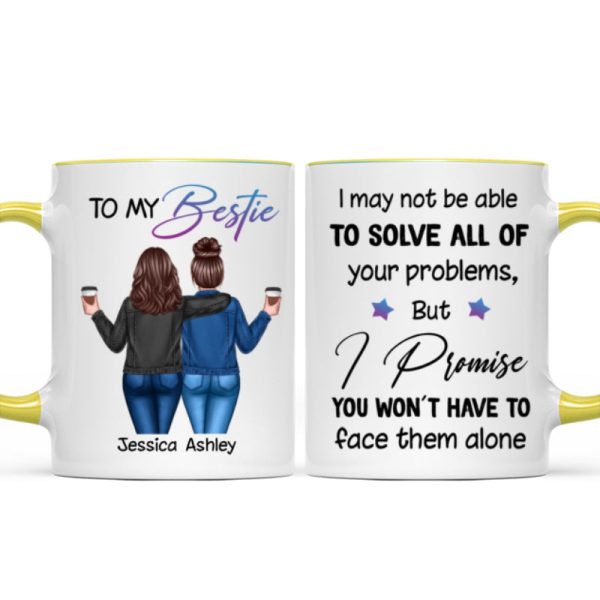 Back View Besties To My Bestie Personalized Mug, Christmas Gift For Best Friends, BFF Back View Besties To My Bestie Personalized Mug, Christmas Gift For Best Friends, BFF