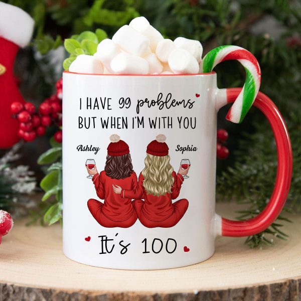 Back View Pajamas Besties I Have 99 Problems With You It's 100 Personalized Mug, Funny Gift For Besties, Best Friends, Sisters Back View Pajamas Besties I Have 99 Problems With You It's 100 Personalized Mug, Funny Gift For Besties, Best Friends, Sisters