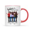 Back View Sisters Walking Forever Linked Together Personalized Mug, Gift For Sisters, Siblings Back View Sisters Walking Forever Linked Together Personalized Mug, Gift For Sisters, Siblings