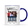 Back View Sisters Walking Forever Linked Together Personalized Mug, Gift For Sisters, Siblings Back View Sisters Walking Forever Linked Together Personalized Mug, Gift For Sisters, Siblings