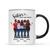 Back View Sisters Walking Forever Linked Together Personalized Mug, Gift For Sisters, Siblings Back View Sisters Walking Forever Linked Together Personalized Mug, Gift For Sisters, Siblings