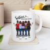 Back View Sisters Walking Forever Linked Together Personalized Mug, Gift For Sisters, Siblings Back View Sisters Walking Forever Linked Together Personalized Mug, Gift For Sisters, Siblings