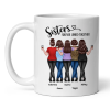 Back View Sisters Walking Forever Linked Together Personalized Mug, Gift For Sisters, Siblings Back View Sisters Walking Forever Linked Together Personalized Mug, Gift For Sisters, Siblings