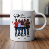 Back View Sisters Walking Forever Linked Together Personalized Mug, Gift For Sisters, Siblings Back View Sisters Walking Forever Linked Together Personalized Mug, Gift For Sisters, Siblings