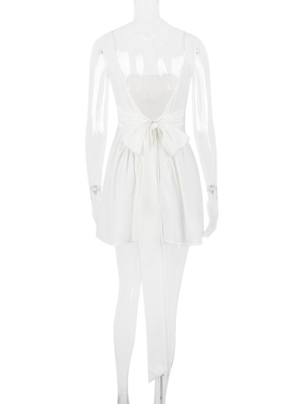 Backless Bow Mini Dress