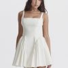 Backless Bow Mini Dress