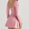 Backless Charmaine Romantic Long Sleeve Mini Dress Backless Charmaine Romantic Long Sleeve Mini Dress