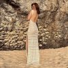 Backless Hollow Knit Split Maxi Dresses Backless Hollow Knit Split Maxi Dresses