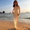 Backless Hollow Knit Split Maxi Dresses Backless Hollow Knit Split Maxi Dresses