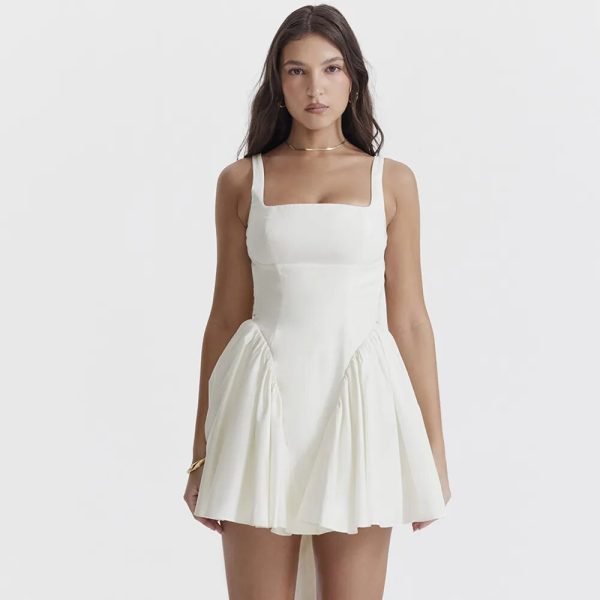 Backless Large Bow Mini Dress Backless Large Bow Mini Dress