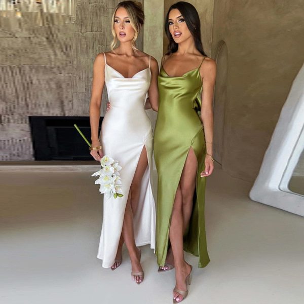 Backless Sleeveless Slim Long Dresses Backless Sleeveless Slim Long Dresses