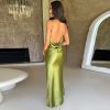 Backless Sleeveless Slim Long Dresses Backless Sleeveless Slim Long Dresses
