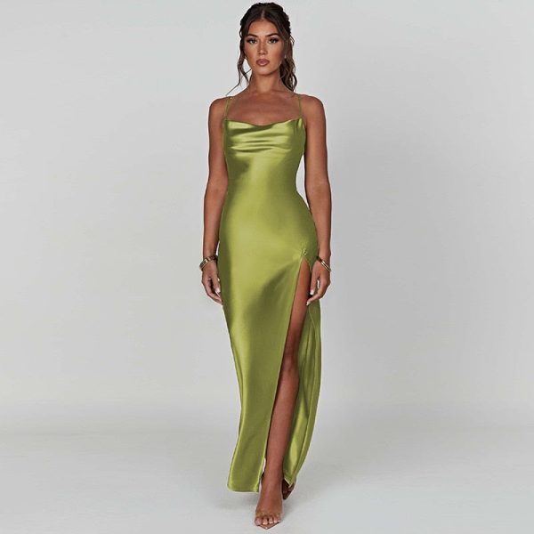 Backless Sleeveless Slim Long Dresses Backless Sleeveless Slim Long Dresses