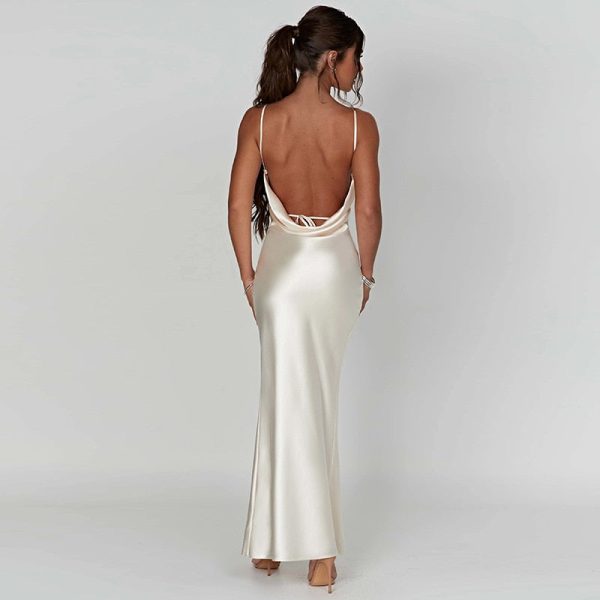 Backless Sleeveless Slim Long Dresses Backless Sleeveless Slim Long Dresses