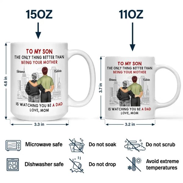 Backside The Only Thing Better Is Watching You Being A Dad - Personalized Mug Backside The Only Thing Better Is Watching You Being A Dad - Personalized Mug