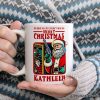 Bad Retro Santa Christmas Personalized Mug, Holiday Humor Gift with Custom Name