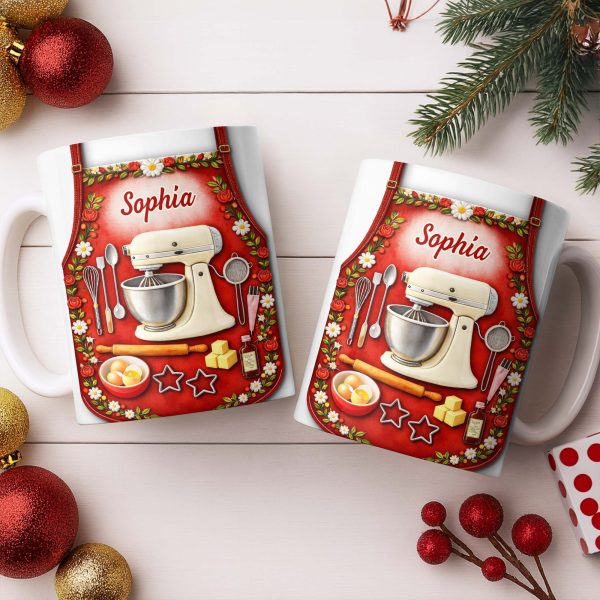 Bake The World A Better Place Kitchen Delights - Personalized Custom Coffee Mug - HOB027_MG