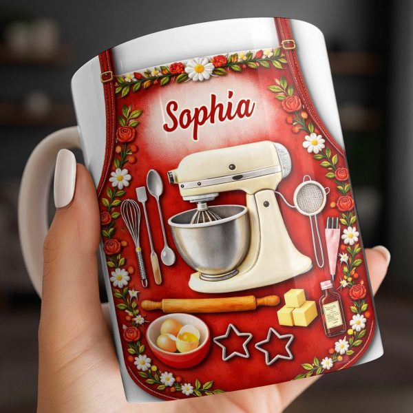 Bake The World A Better Place Kitchen Delights - Personalized Custom Coffee Mug - HOB027_MG