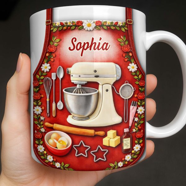 Bake The World A Better Place Kitchen Delights - Personalized Custom Coffee Mug - HOB027_MG