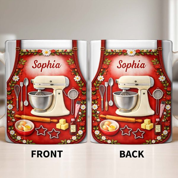 Bake The World A Better Place Kitchen Delights - Personalized Custom Coffee Mug - HOB027_MG