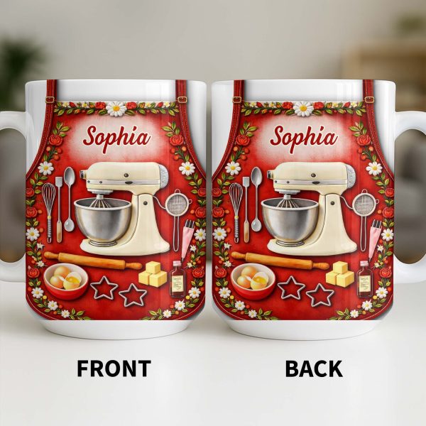 Bake The World A Better Place Kitchen Delights - Personalized Custom Coffee Mug - HOB027_MG