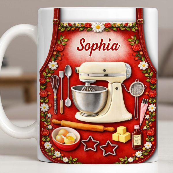 Bake The World A Better Place Kitchen Delights - Personalized Custom Coffee Mug - HOB027_MG