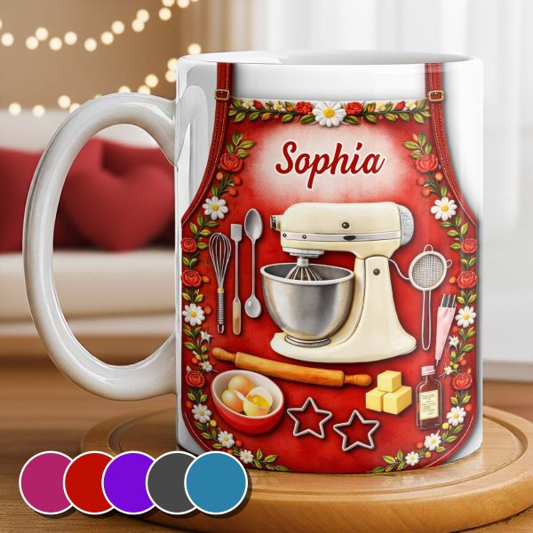 Bake The World A Better Place Kitchen Delights - Personalized Custom Coffee Mug - HOB027_MG