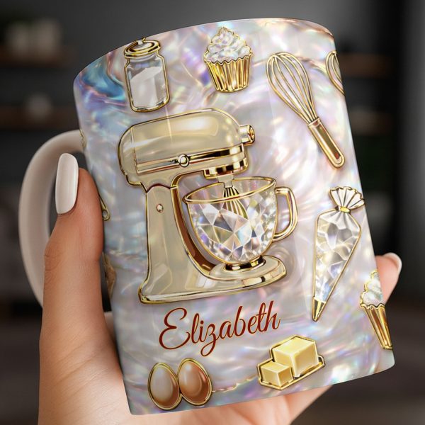 Baking With Love And A Dash Of Magic Stand Mixer And Whisk - Personalized Custom Coffee Mug - HOB115_MG Baking With Love And A Dash Of Magic Stand Mixer And Whisk - Personalized Custom Coffee Mug - HOB115_MG