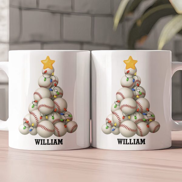 Ball Sport Lover Christmas Tree - Personalized Mug Ball Sport Lover Christmas Tree - Personalized Mug