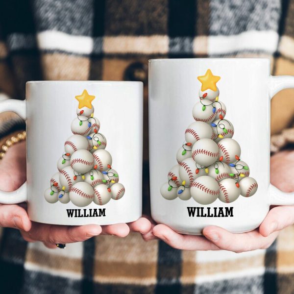 Ball Sport Lover Christmas Tree - Personalized Mug Ball Sport Lover Christmas Tree - Personalized Mug