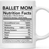 Ballet Mom Nutritional Facts Coffee Mug Gift for Dance Mom from Daughter Son Birthday Mother's Day Gift Ballet Mom Nutritional Facts Coffee Mug Gift for Dance Mom from Daughter Son Birthday Mother's Day Gift