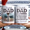 Baseball Dad, Heart Full Message - Personalized Custom Coffee Mug - DAD135_MG Baseball Dad, Heart Full Message - Personalized Custom Coffee Mug - DAD135_MG