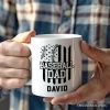 Baseball Dad Personalized Mug, Patriotic Gift for Sports Fathers with Custom Name Baseball Dad Personalized Mug, Patriotic Gift for Sports Fathers with Custom Name