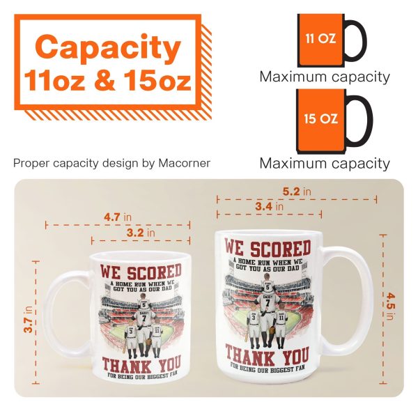 Baseball Dad We Scored A Home Run When We Got You - Personalized Mug Baseball Dad We Scored A Home Run When We Got You - Personalized Mug