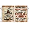 Baseball Mom Behind Every Baseball Player - Gift For Mother - Personalized Custom White Edge-to-Edge Mug Baseball Mom Behind Every Baseball Player - Gift For Mother - Personalized Custom White Edge-to-Edge Mug