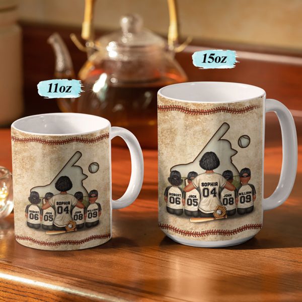 Baseball Mom Behind Every Baseball Player - Gift For Mother - Personalized Custom White Edge-to-Edge Mug Baseball Mom Behind Every Baseball Player - Gift For Mother - Personalized Custom White Edge-to-Edge Mug