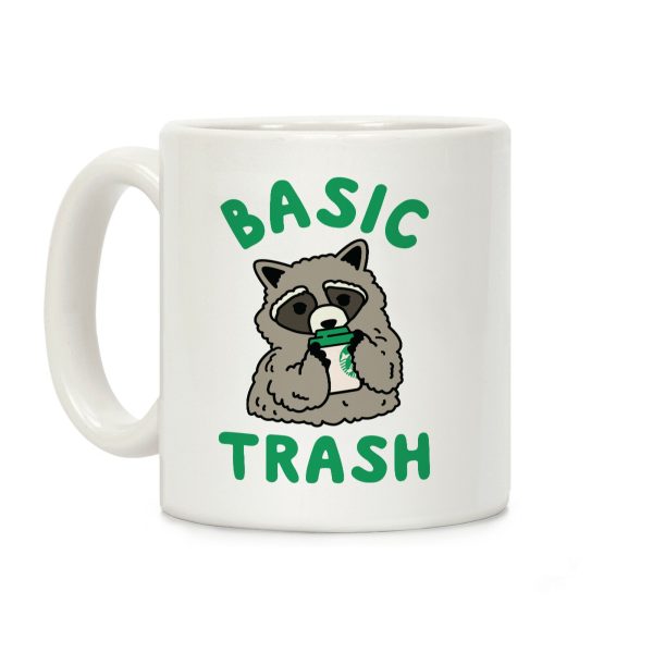 Basic Trash Coffee Raccoon Coffee Mug Basic Trash Coffee Raccoon Coffee Mug