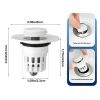 Bathroom Sink Plug Pop-Up Drain Filter Bathroom Sink Plug Pop-Up Drain Filter