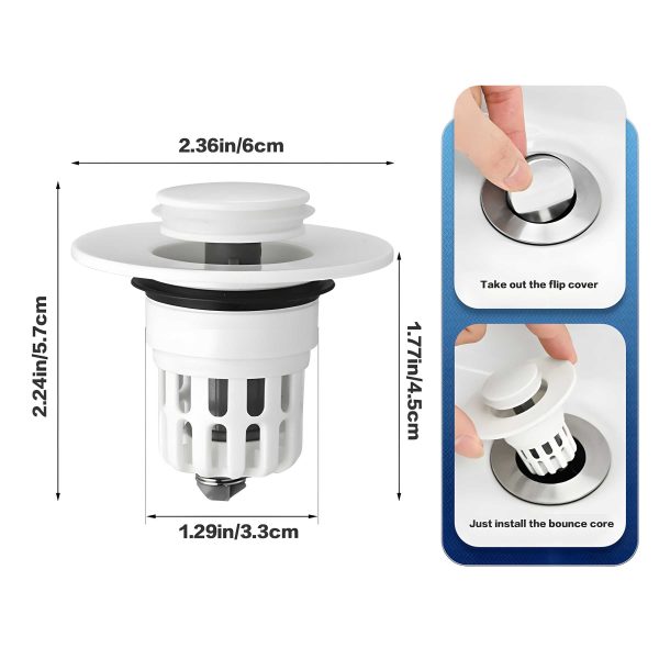 Bathroom Sink Plug Pop-Up Drain Filter Bathroom Sink Plug Pop-Up Drain Filter