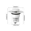 Bathroom Sink Plug Pop-Up Drain Filter Bathroom Sink Plug Pop-Up Drain Filter